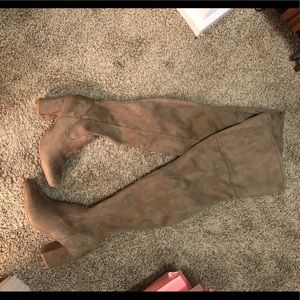 Velvet Thigh High Boots